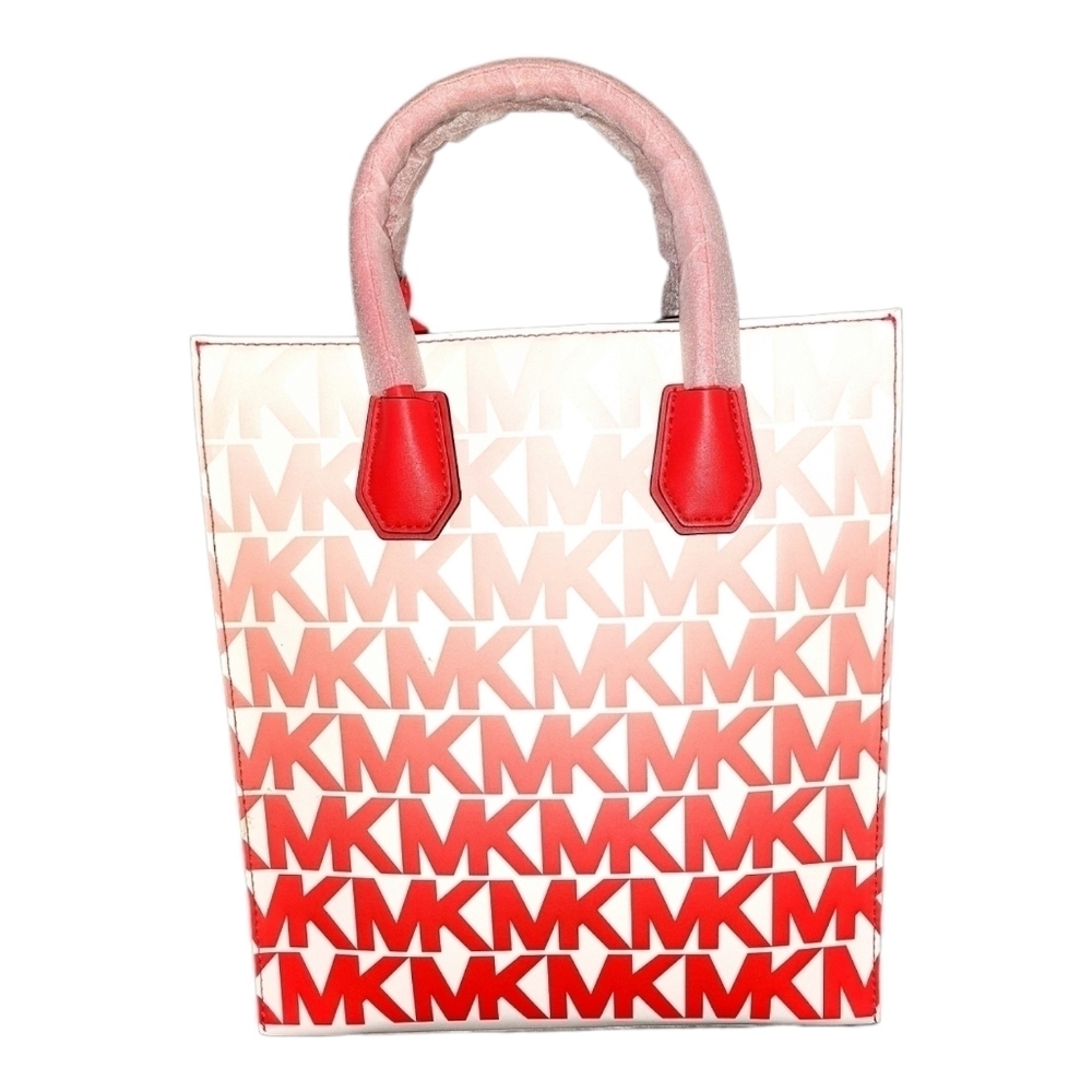 Michael Kors Mercer Shopper Vegan Purse Shoulder Bag Crossbody Coral NWT NEW - Picture 2 of 5